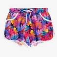 thumbnail image 2 of Women 4th of July Board Shorts Hawaiian Tropical Print Beach Swim Shorts with Pockets, 2 of 10