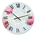 thumbnail image 2 of Designart 'Chrysanthemums And Apple Blossom' Traditional Wall Clock, 2 of 5