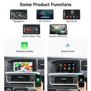 Wireless Carplay Android Auto interface adapter For Volvo S60/XC60/V40/V60 2015-2019 Globe button