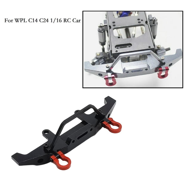 Parachoques Delantero de Metal Perfecl para WPL C14 C24 RC Negro
