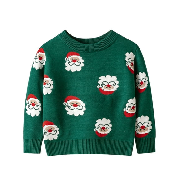 Toddler Baby Girls Boys Christmas Sweater Little Kids Christmas Knit Sweatshirt Pullover Long Sleeve Winter Clothes