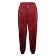 thumbnail image 4 of IDALL Linen Pants Women Lounge Pants Women Womens Drawstring Pants Casual Linen Straight Leg Pants Summer Flowy Pants For 2024 Solid Color Flowy Pants For Loose Flowy Pants Baggy Pants Red L, 4 of 6