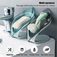 thumbnail image 5 of 2 Piece Self Draining Leaf Soap Holder Soap Dish with Silicone Suction Cup, Plastic Soap Container for Kitchen Toilet Bathroom, 5 of 5