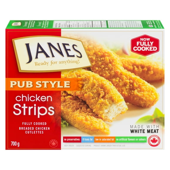 Languettes d’escalopettes de poulet panées de style pub Janes 700g