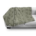 thumbnail image 2 of Fishing Soft Flannel Fleece Blanket, Hobby Concept Pattern with Fisherman on Boat Catching Trouts with Rot and Hook, Cozy Plush for Indoor and Outdoor Use, 70" x 90", Dusk Army Green, by Ambesonne, 2 of 5