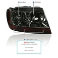 thumbnail image 3 of Spec-D Tuning Smoke Lens Tinted Headlights Amber Turn Signal Lamps Compatible with 1999-2004 Jeep Grand Cherokee L+R Pair Head Light Lamp Assembly, 3 of 6