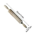 thumbnail image 2 of Rolling Pin,Valentine'S Day Rose Rolling Pin Wooden Carving Rolling Pin Cookies Dough Stick,Wooden Engraved Rolling Pin with Christmas Snowflake Designs - for Baking Cookies And Decor, 2 of 4