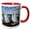 Red/White, variant on 3drose, Sailing Teams from 12 Countries Board a Fleet of J24 to Race at the Dennis Conner Yacht Contest, 11oz Two-tone Red Mug