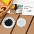 thumbnail image 4 of Brown PE Rattan Outdoor Side Table w/ Umbrella Hole - 22" Square Patio Accent Table for Poolside & Garden - Steel Frame, Weather-Resistant Design, 4 of 7