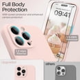 thumbnail image 4 of KOMI for iPhone 16 Case, Liquid Silicone Case with Camera Protection Soft Gel Rubber Cover with Microfiber Lining Shockproof Protective Phone Case for iPhone 16 6.1", Chalk Pink, 4 of 5