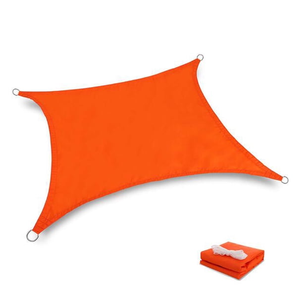 Toldo Vela de Sombra 2x3m Vela de Sombra de Camuflaje Protección contra Rayos UV Tela Impermeable Resistente a la Intemperie para Jardines Parques Céspedes, Naranja