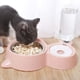 thumbnail image 2 of Cuencos dobles para perros y gatos, juego de cuencos para agua y comida con cuenco de acero inoxidable desmontable, botella dispensadora de agua automática, comedero para mascotas para perros y gatos, 2 of 6