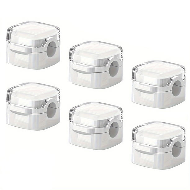 Paquete de 6 Clips Magnéticos para Cables Debajo del Escritorio, Soporte de Cable Adhesivo Fuerte para Mesita de Noche, Organizador de Cables de Cocina