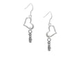 thumbnail image 2 of Delight Jewelry Silvertone Goalie Open Heart French Earrings, 2 of 4