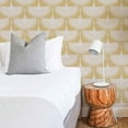 thumbnail image 3 of Tempaper x Genevieve Gorder Feather Flock Gold Peel and Stick Wallpaper, 20.5" x 16.5', 3 of 5