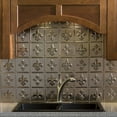 thumbnail image 6 of FASÄDE Fleur de Lis Decorative Vinyl 18in x 24in Backsplash Panel in Brushed Nickel (5 Pack), 6 of 7