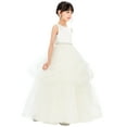 thumbnail image 4 of Ekidsbridal Heart Cutout Ruffle Skirt Flower Girl Dresses for Elegant Princess Gowns Communion Baptism Beauty Pageant 329 6, 4 of 6