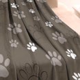 thumbnail image 3 of Brown Dog Paw Footprint Blanket,Comfortable Soft Lamb Wool Throw Blanket,All Season,Warm Lightweight Blankets for Sofa Bed Couch Living Room Chair,60"x80", 3 of 4
