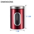 thumbnail image 2 of 3 Piece Canisters Sets For The Kitchen, Kitchen Jars With See Through Window | Airtight Coffee Container, Tea Organizer, And Sugar Canister, Kitchen Storage Canisters Set of 3, 2 of 5