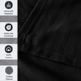 thumbnail image 5 of Superior Clara Cotton Striped Woven Blanket, King, Black, 5 of 13