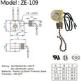 thumbnail image 3 of EcoNesxp ZE 109 for ceiling fan light and wall light replacement two wire switch bronze pull chain ceiling fan switch, 3 of 5