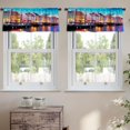 thumbnail image 2 of LALILO Kitchen Curtain Valance Turntable Vinyl Record Player Rod Pocket Window Curtain 52"x 18" Set of 2, 2 of 7