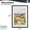 thumbnail image 4 of Stupell Industries Scandinavian Watercolor Hills & Tranquil Valley Black Framed Print Under Glass, 14 x 20, by Petals Prints Design, 4 of 8