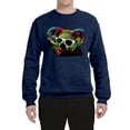 thumbnail image 2 of Neon Technicolor Trippy Party Rainbow Koala | Mens Animal Lover Crewneck Graphic Sweatshirt, Vintage Heather Navy, 2XL, 2 of 4