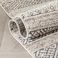 thumbnail image 6 of Well Woven Malaga Fresco Tribal Geometric Beige 7'10" x 10'6" Distressed High-Low Area Rug, 6 of 8