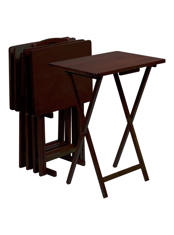 Wood TV Tray Tables in Living Room Furniture