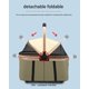 thumbnail image 4 of carriola doble para mascotas para perros y gos pequeños, carriola plegable 4 en 1 con 2 portadores desmontables, ruedas con cerradura y cinturones de seguridad, ideal para casas de múltiples, 4 of 5