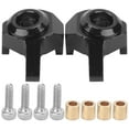 thumbnail image 1 of 2 uds RC nudillos de copa de dirección de aluminio para Axial SCX24 90081 1/24 RC piezas de actualización de coche negro, 1 of 8