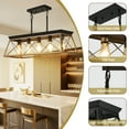 thumbnail image 4 of Farmhouse Rectangular 5-Light Pendant Lighting for Kitchen Island, Bar, Office, 4 of 7