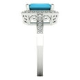 thumbnail image 3 of Halo Engagement Ring for Women - 2.78ct Simulated Turquoise in 14K White Gold Promise Ring, 3 of 6