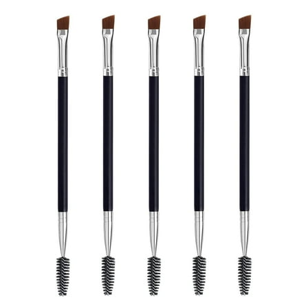 Eye brow Brush, Angled Eyebrow Brush and Spoolie Brush, Eyelash Comb Eyebrow Brush Tool (5 Pcs)