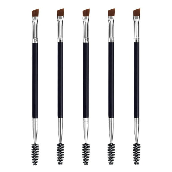 Eye brow Brush, Angled Eyebrow Brush and Spoolie Brush, Eyelash Comb Eyebrow Brush Tool (5 Pcs)