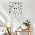 thumbnail image 3 of Sage Green Flower Wooden Wall Clock Silent Non Ticking, Vintage Farmhouse Boho Leaf Spring Square Wall Clocks Battery Operated, Decor Clock for Home Office, Living Room, Kitchen, 12 Inch, 3 of 9