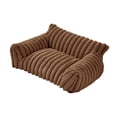 thumbnail image 4 of Cama para gatos y perros, portátil, suave, antideslizante, para interiores Café, 4 of 9