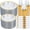 Clear, variant on 350Pcs Silver Disposable Plastic Dinnerware Set, complete tableware kit contains dinner plates, dessert plates, cups, pre-folded napkins and full cutlery. Sturdy silver tableware is elegant and pract