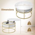 thumbnail image 3 of Costway 31.5" Lift Top Coffee Table with Hidden Compartment & Side Shelves for Living Room White, 3 of 10
