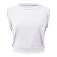 thumbnail image 1 of Camiseta deportiva con corte entallado para mujer, bonita camiseta sin mangas para yoga, para correr, gimnasio y hacer ejercicio, 1 of 6