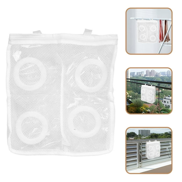 Phenofice Shoe Bag for Washer White Mesh Cloth Protecting Shoes 1Pack for Adults