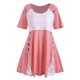 thumbnail image 1 of Más el tamaño de encaje Insertar Mock botón camiseta Rosegal Camisetas tallas grandes, 1 of 5