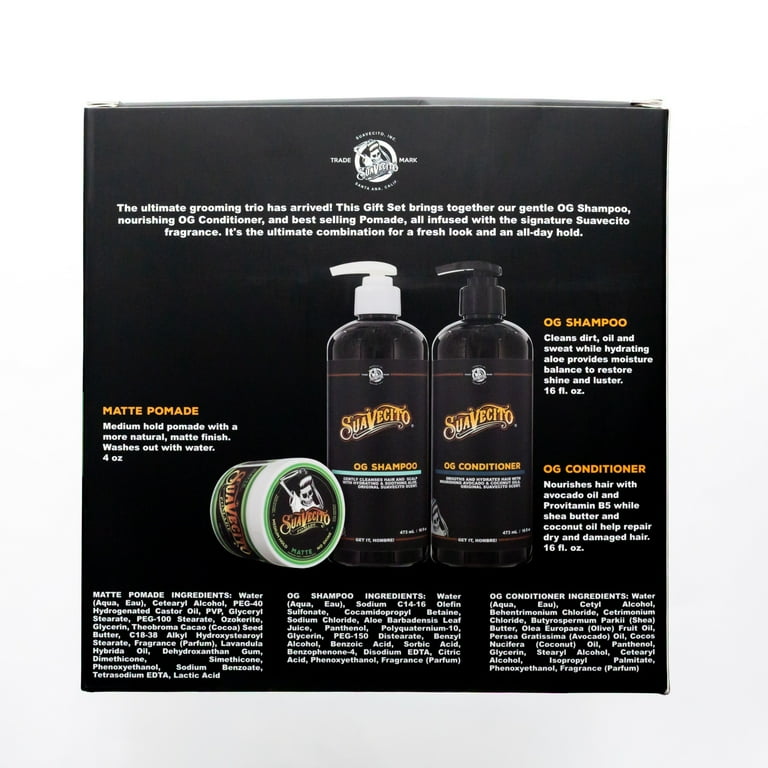 Suavecito 2026 Pomade 2個セット Suavecito Matte Finish Hair Care Gift Set, Medium Hold Matte