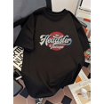 thumbnail image 1 of Camiseta gráfica vintage para hombre: 100 % algodón, estilo urbano, de gran tamaño, con estampado retro "The Headster Vintage", 220 g/m², transpirable, informal, de verano, de manga corta, lavable a m, 1 of 6