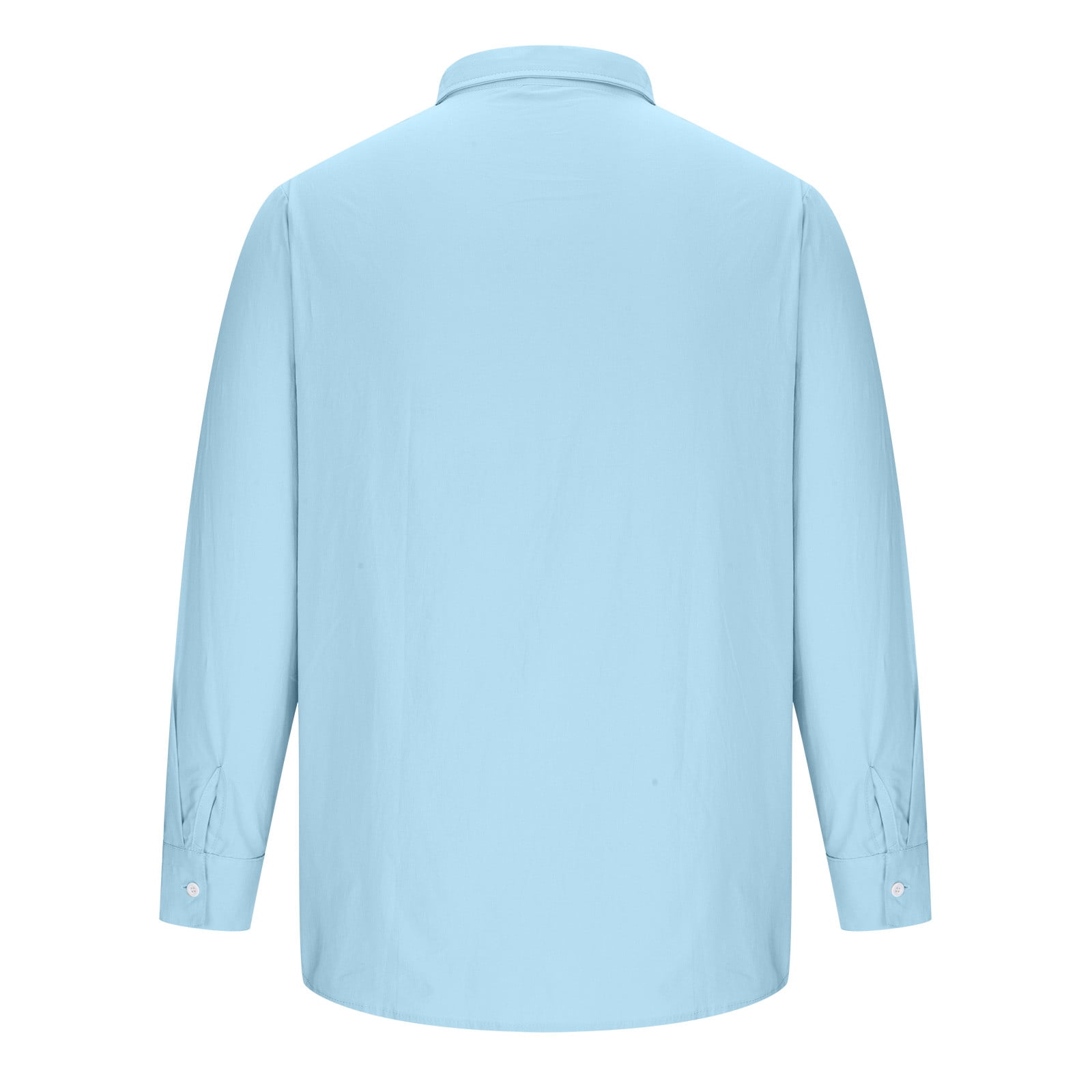 AherBiu Chemises à Manches Longues Pour Hommes Col Rond Boutonné Col Montant Pull Décontracté Automne Hiver Hauts