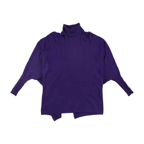 Alfani Womens Turtleneck Poncho Sweater, Púrpura, X-Small Alfani Poncho