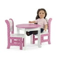 thumbnail image 2 of Emily Rose 18 Inch Doll Furniture - 18" Doll Wooden Accessories Pink Kitchen Table And 2 Chair Set - Wish Crown, 2 of 6