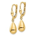 thumbnail image 2 of Real 14kt Yellow Gold Polished Fancy Dangle Leverback Earrings; for Adults and Teens; for Women and Men, 2 of 3