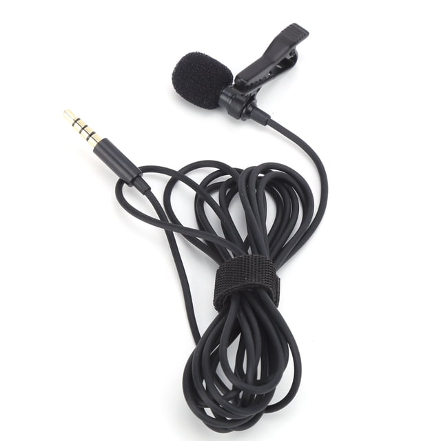 Micrófono de Solapa, Clip de Micrófono Lavalier en mini que reduzca El Ruido Con Un Enchufe de 3.5 mm para la Grabación para la transmisión para la Entrevista